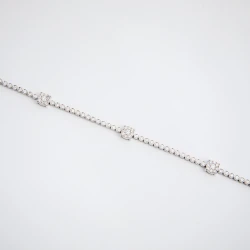 Eternal Blossom Diamond Tennis Bracelet in White Gold