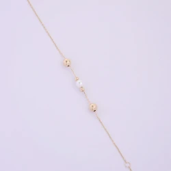 3 pearls gold bracelet