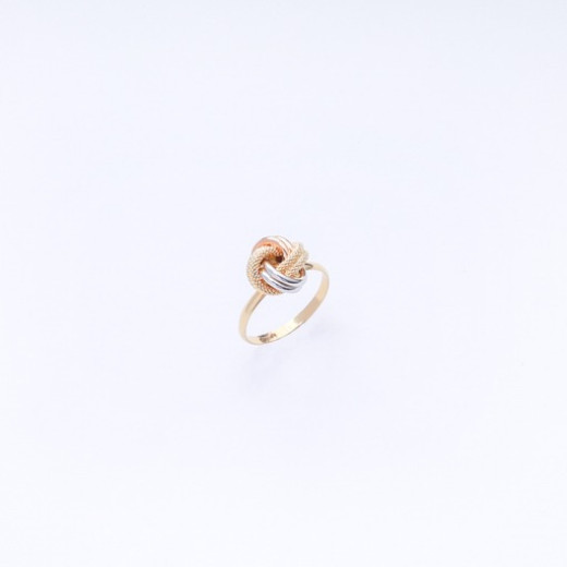 Gold ring with knot