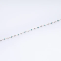 Turquoise and silver bracelet