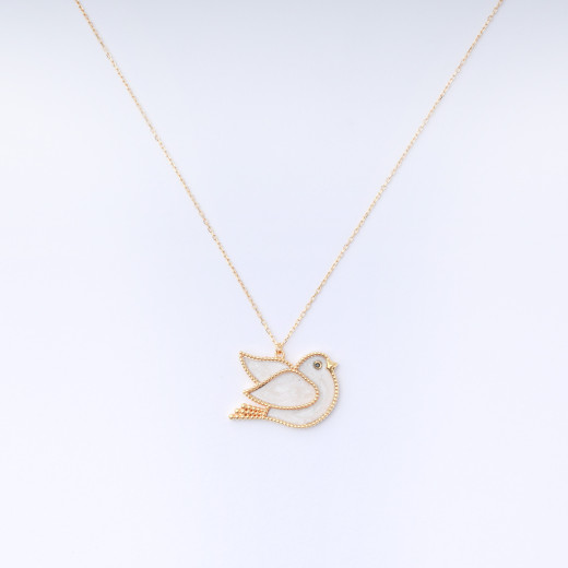 Bird gold necklace