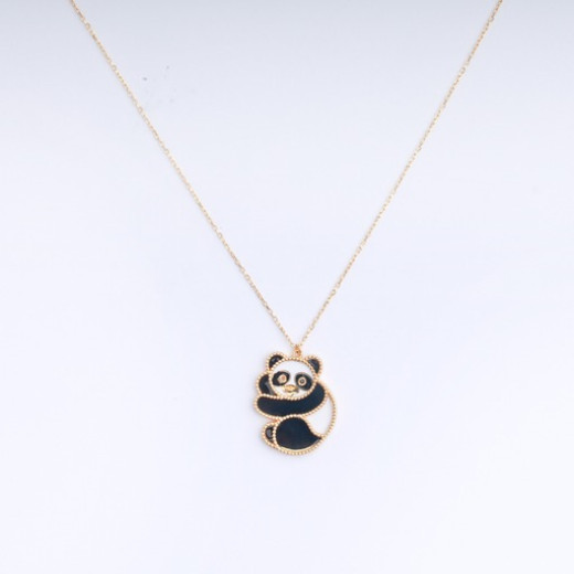 Panda gold necklace