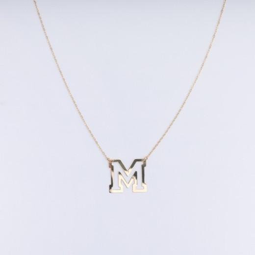 Letters gold necklace