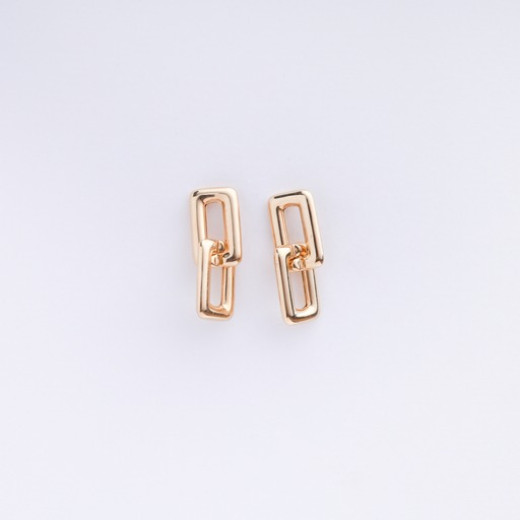 Chain gold earrings