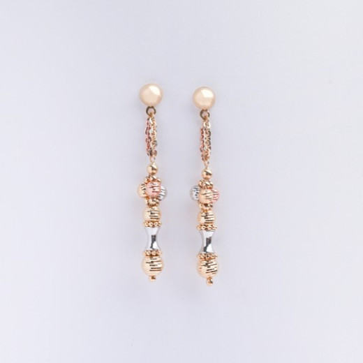 Gold and silver earrings